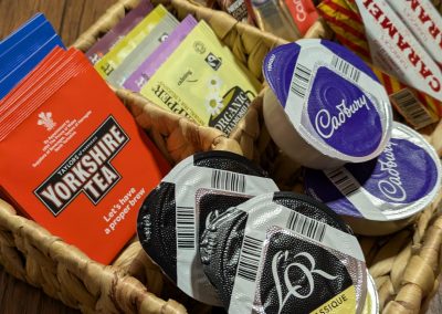 Selection of hot drinks in the room